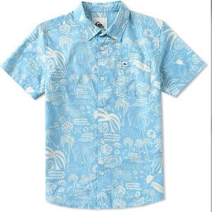 QUIKSILVER YOUTH BOYS APERO FLOW CLASSIC BUTTON DOWN SHIRT, SIZE MED (10-12)